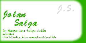 jolan salga business card